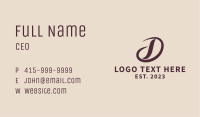 Elegant Boutique Letter D  Business Card Image Preview