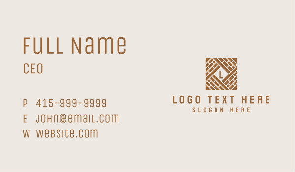 Brick Floor Paving Business Card Design Image Preview