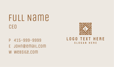 Brick Floor Paving Business Card Image Preview