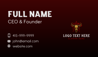 Bull Skull Pentagram Business Card Preview