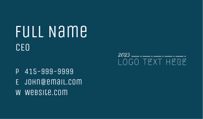 Minimalist Generic Business Business Card Image Preview