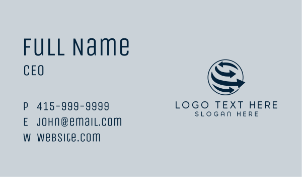 Globe Corporate Firm  Business Card Design Image Preview