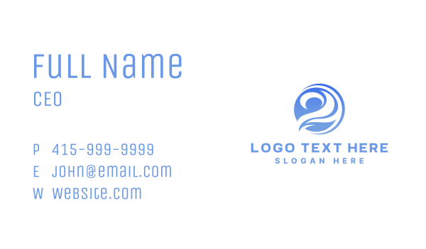 Water Wave Swirl Business Card Design Image Preview