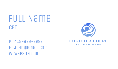 Water Wave Swirl Business Card Image Preview