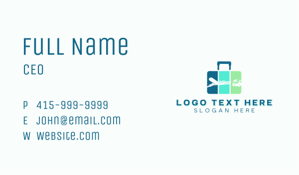 Tourist Briefcase Traveler Business Card Design Image Preview