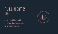 Organic Cosmetics Lettermark Business Card Image Preview
