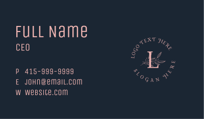 Organic Cosmetics Lettermark Business Card Image Preview
