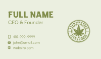 Medicinal Weed Leaf Business Card Design