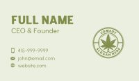 Medicinal Weed Leaf Business Card Image Preview