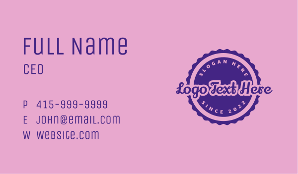 Cute Retro Company Business Card Design Image Preview