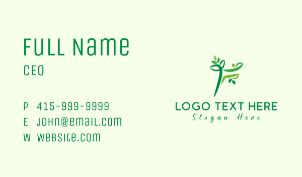 Plant Leaf Letter F Business Card Design Image Preview