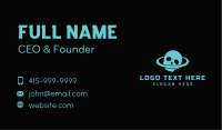 Grainy Skull Orbit Business Card Image Preview