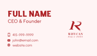 Paint Letter R Boutique Business Card Image Preview