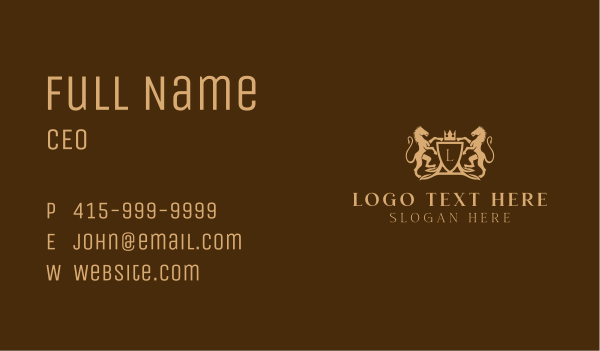 Horse Stallion Crest Business Card Design Image Preview