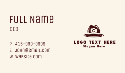 Travel Hat Camera Business Card Image Preview