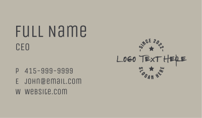 Urban Graffiti Wordmark Business Card Image Preview