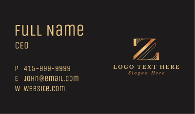 Gold Fashion Tailoring Boutique  Business Card Image Preview