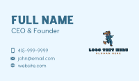 Dog Janitorial Cleaning Business Card Design