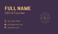 Luxury Flowers Oval Letter Business Card Design