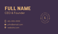 Luxury Flowers Oval Letter Business Card Preview