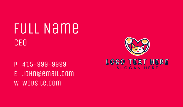 Cat Kitten Pet Care Business Card Design Image Preview