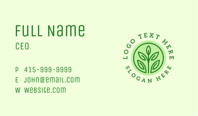 Herbal Plant Landscaping Business Card