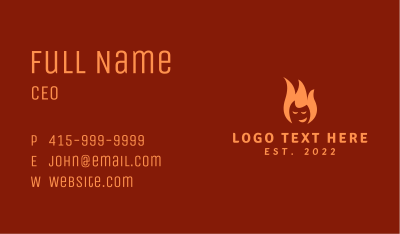 Smiling Hot Fire Energy Business Card