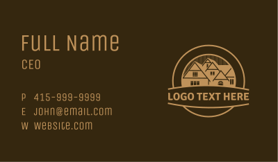 Home Architecture Emblem Business Card