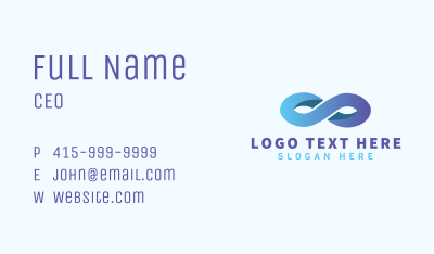 Gradient Loop Biotech Business Card Image Preview