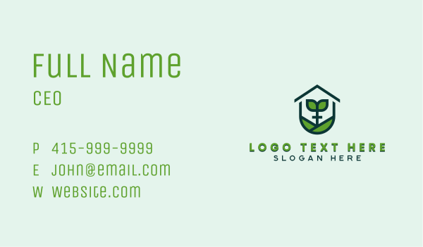 Greenhouse Plant Gardening Business Card Design Image Preview