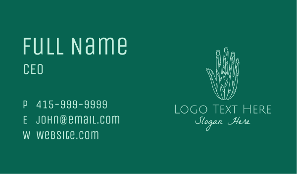 Gardener Plant Hand  Business Card Design Image Preview