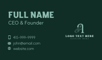 Nature Floral Letter A Business Card Image Preview