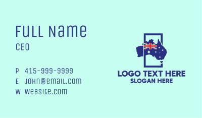 Australian Flag Map Business Card Image Preview