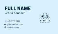Blue Easter Egg Mascot  Business Card Image Preview