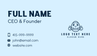 Blue Easter Egg Mascot  Business Card Image Preview