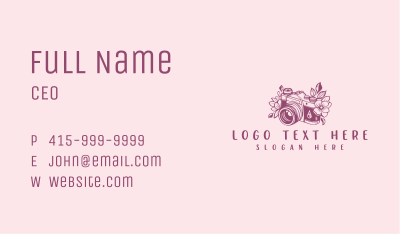 Studio Floral Camera Business Card Image Preview