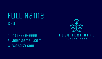 Old Octopus Mascot Business Card Image Preview