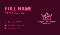 Geometric Crown Crystal Business Card Design