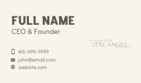 Minimalist Elegant Wordmark Business Card Design