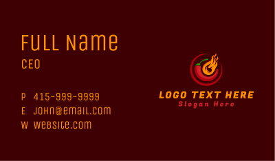 Chili Fire Ball Business Card Image Preview