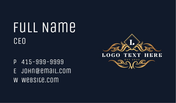 Premium Deluxe Crest Business Card Design Image Preview