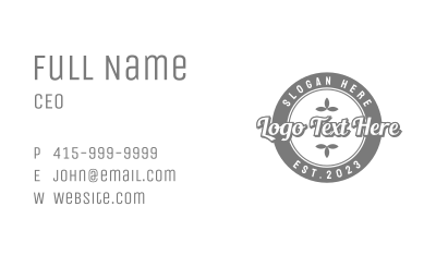 Stylish Badge Script Wordmark Business Card Image Preview