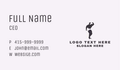 Bodybuilding Gym Instructor  Business Card Image Preview