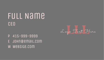 Elegant Company Lettermark Business Card Image Preview