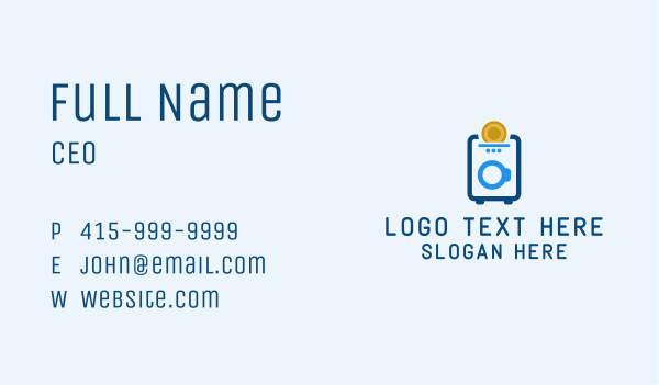 Coin Operated Laundry Business Card Design Image Preview