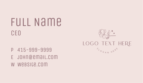 Organic Floral Beauty Business Card Design Image Preview