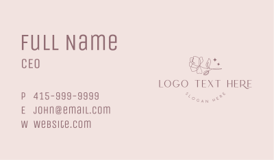 Organic Floral Beauty Business Card Image Preview