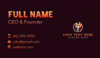 Flame Podcast Mic Business Card Preview