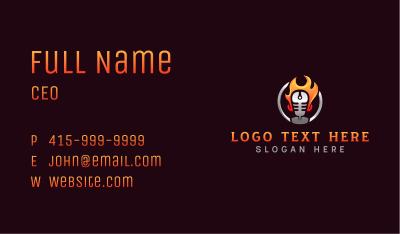 Flame Podcast Mic Business Card Image Preview