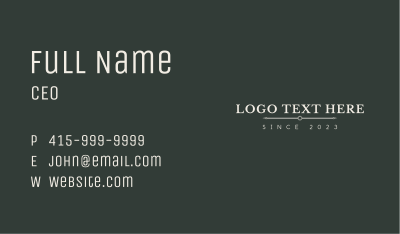 Hotel Business Wordmark Business Card Image Preview